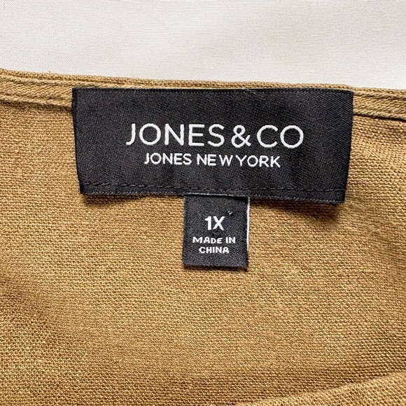 Vintage Jones NY Jacket 1X Linen Blend Open Lagenlook Boho Relaxed Oversized‎ - Picture 4 of 9